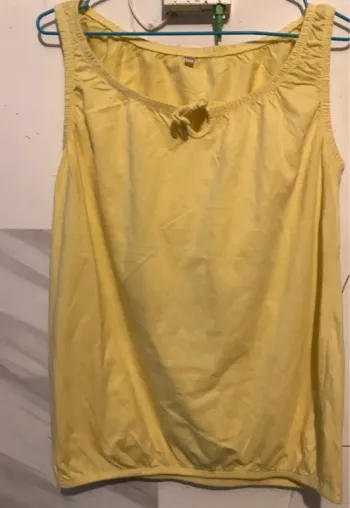 Haut femme uni débardeur jaune taille 44