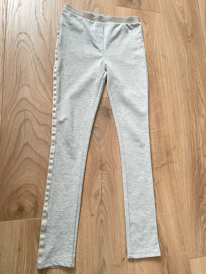 Legging gris bande pailleté 12 ans fille Orchestra