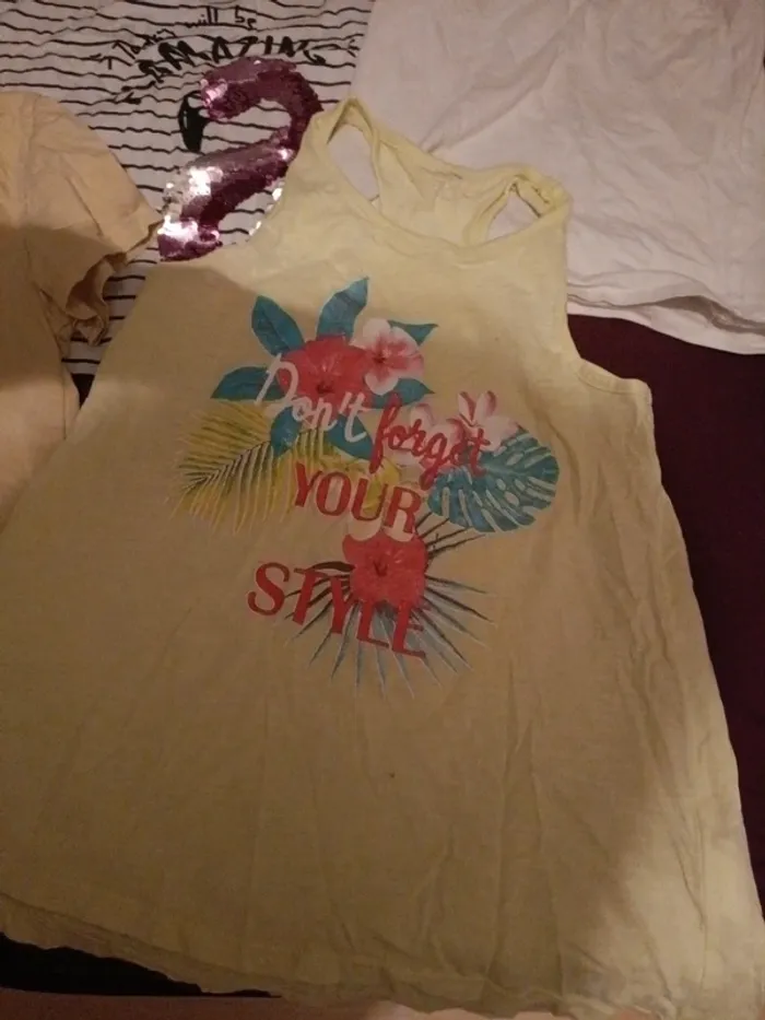 Lot 5 tee shirts hauts orchestra monster high licorne flamant rose 10 ans - photo numéro 3