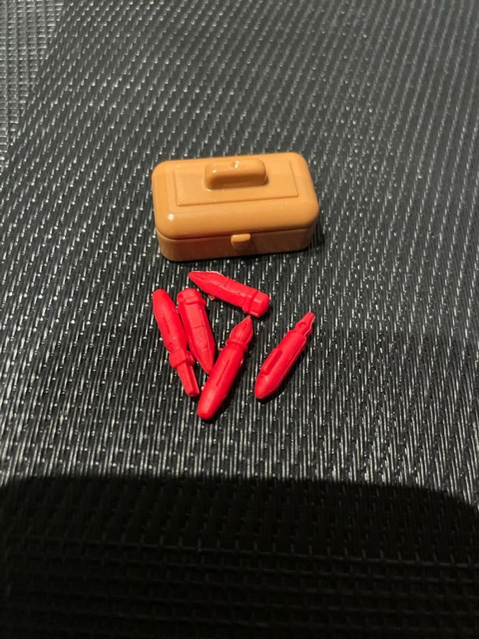 Playmobil petite boîte marron avec pinceaux crayon stylo-plume city life pièces détachées - photo numéro 2