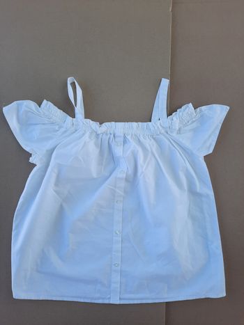 Blouse / haut / débardeur  /blanc manches courtes