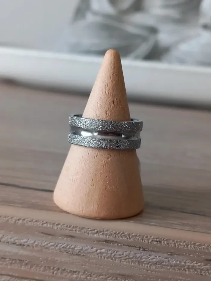 Bague acier inoxydable taille 17 (54) - photo numéro 2