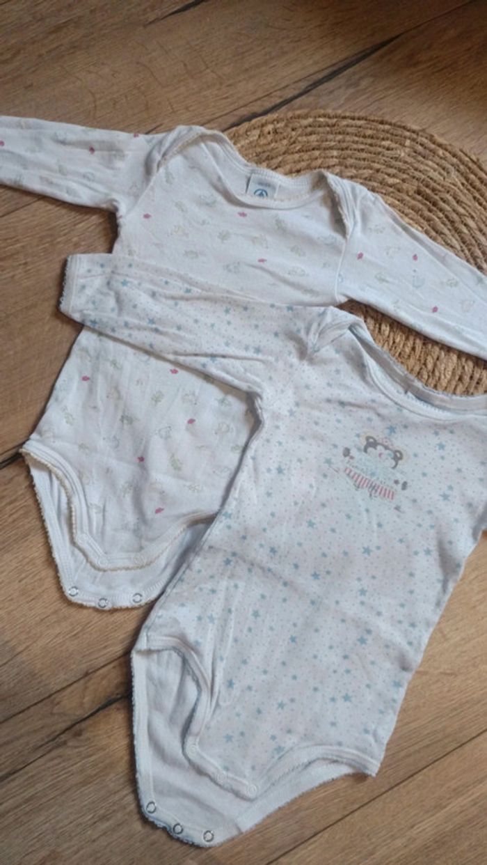 Lot 2 body fille 12 mois Petit bateau - photo numéro 2