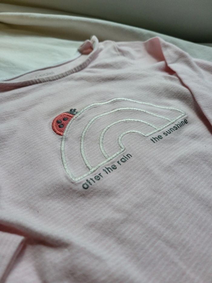 T-shirt rayé coccinelle 6 mois - photo numéro 3