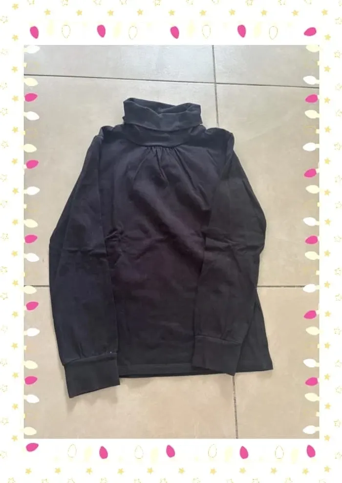 T-shirt col roulé noir – Taille 10 ans – Du Pareil Au Même - photo numéro 2