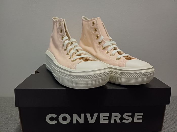 Basket converse neuve toile montante compensée pointure 40 rose - photo numéro 4
