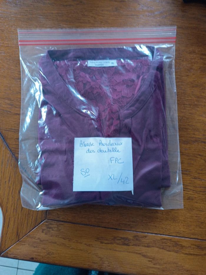 Blouse bordeaux FPC XL - photo numéro 6
