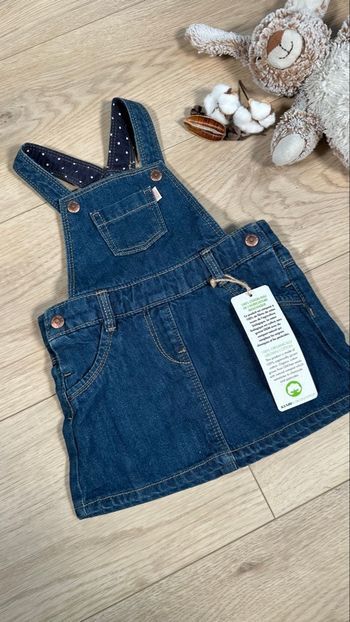 Robe Bébé salopette en jean Bio - 6 mois