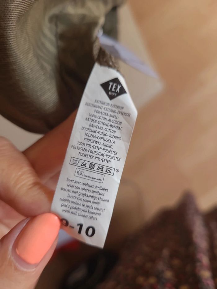 Veste imper kaki neuve 9/10 ans - photo numéro 5