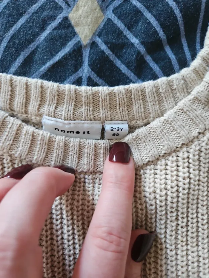 Pull maille beige Name it 3 ans - photo numéro 2