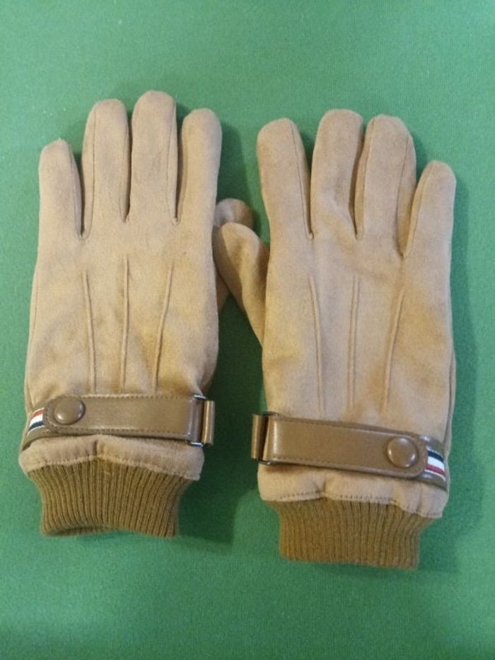 Gants daim fourré Sherpa