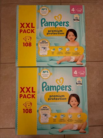 Couches Pampers Premium Protection Taille 4 Neuf