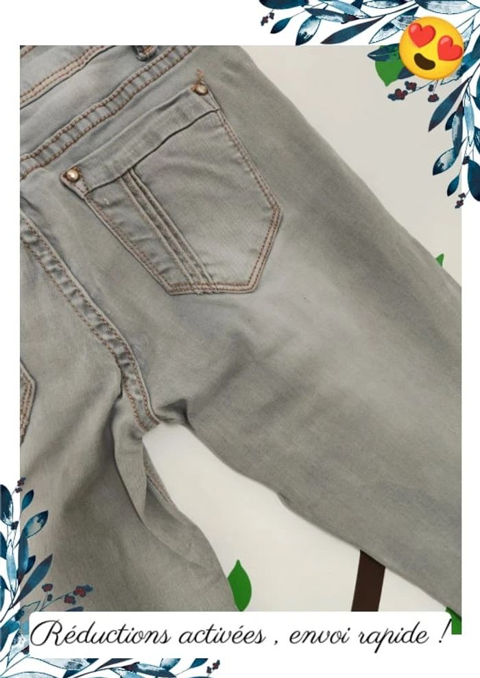 Jean gris clair femme T36 - photo numéro 5
