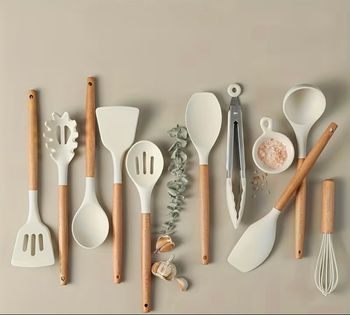 Ensemble de 10 ustensiles de cuisine en silicone