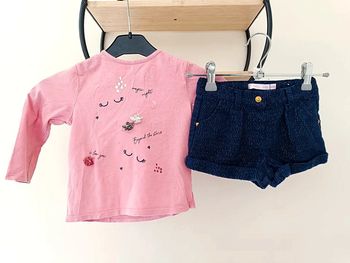 23-24 mois 2 ans ensemble teeshirt kiabi et short Gémo