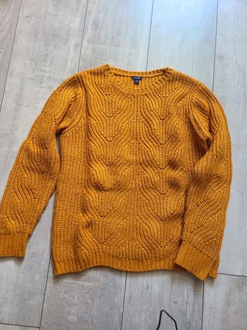 Pull chaud moutarde fille