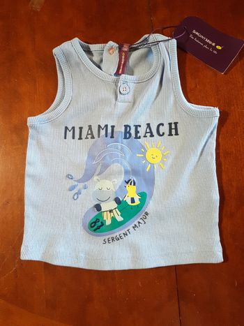 T-shirt  sans manches sergent major  9 mois