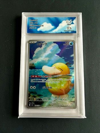 Psyduck AR 199/193 JP / Psykokwak Illustration Rare - MEGA Dream ex - gradée 9.5 CollectAura