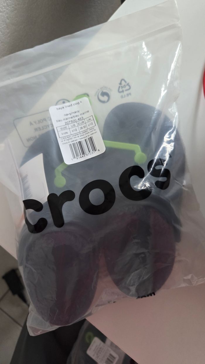 Crocs fourrées bleu marine pour enfant - photo numéro 7
