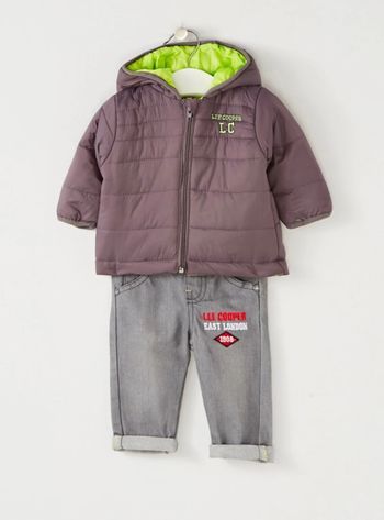 Ensemble bébé Lee Cooper – Taille 12 mois – Gris/Vert – Neuf avec étiquette
