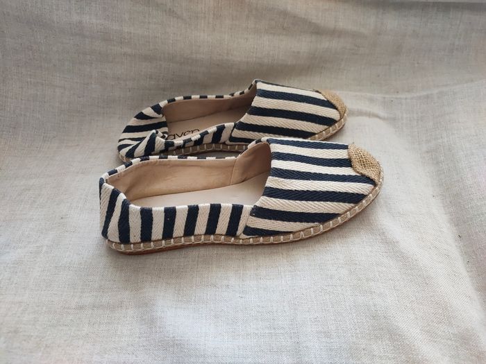 Espadrilles rayées artisanales pointure 39 neuves