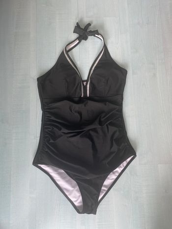 Maillot de bain 1 pièce noir et blanc XL