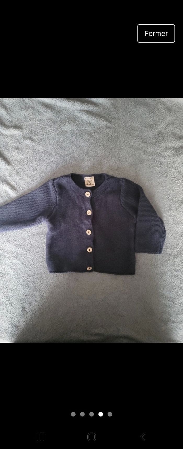 Ensemble robe et gilet fille 6 mois - photo numéro 4