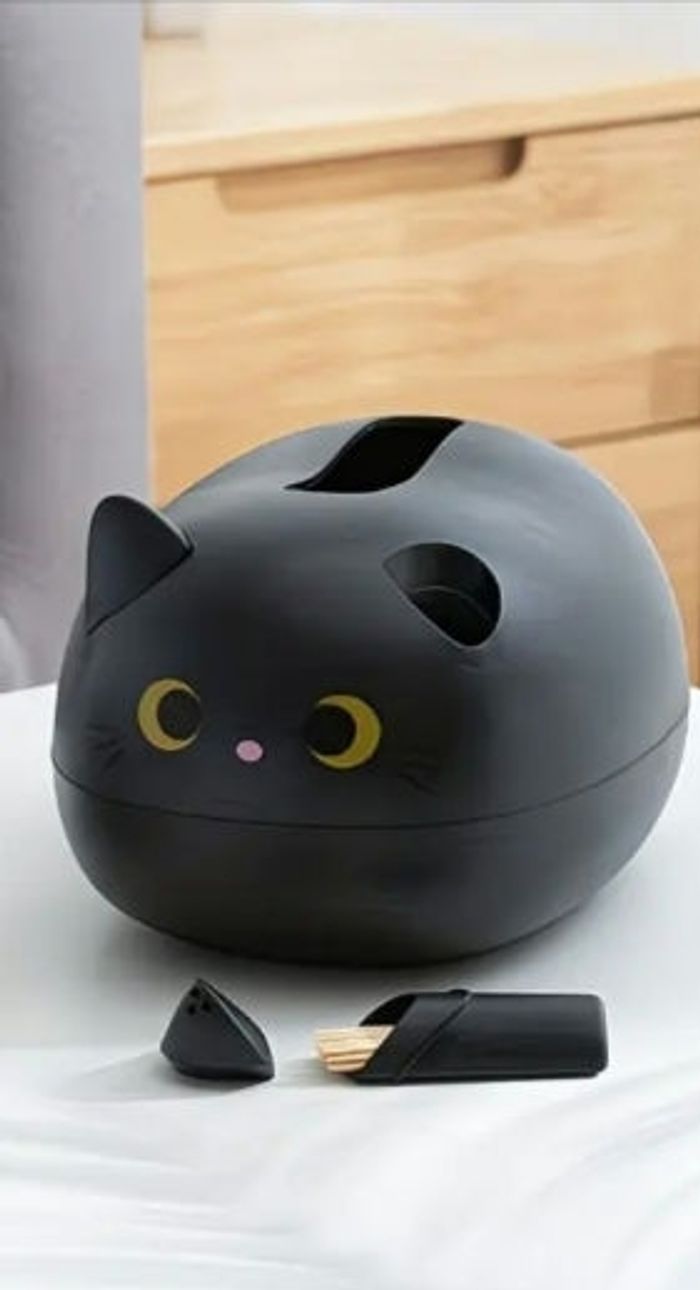 Boite à mouchoir chat