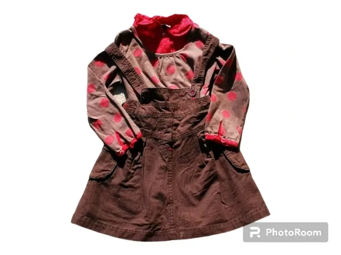 Ensemble Robe à bretelles et tee-shirt sergent major 4 ans - photo numéro 2