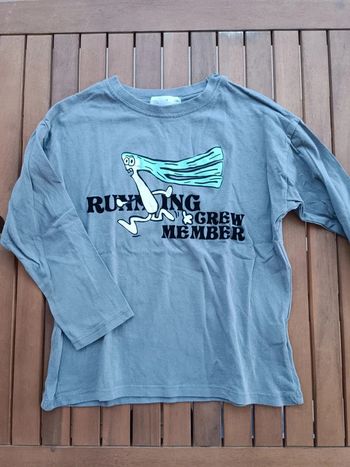 Tee shirt manches longues Zara poireau 116cm