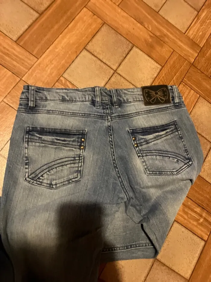 Pantalon jeans bleu @ - photo numéro 4