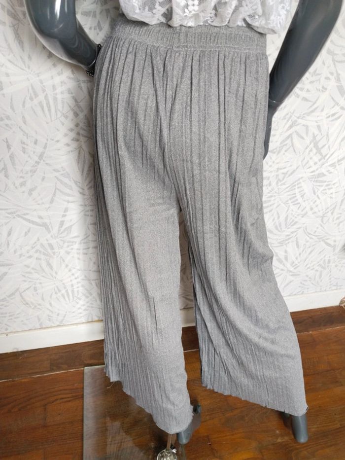 Pantalon plissé jambes larges femme marque parisienne taille 36 38 40 42 44 46 - photo numéro 7