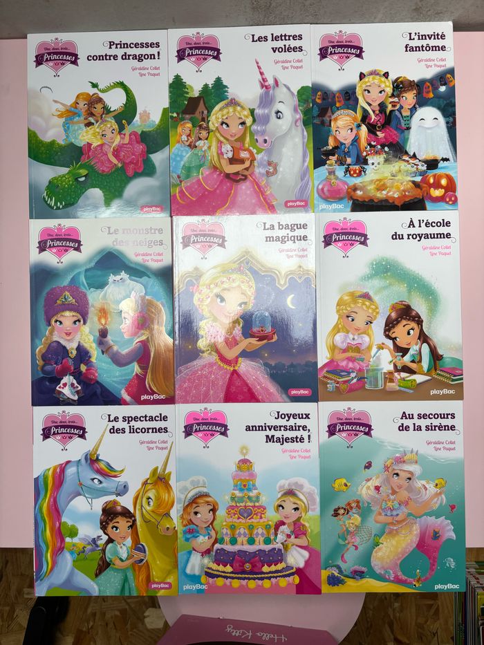 Lot de 9 livres Une deux Trois Princesses