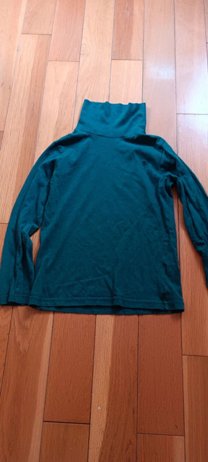 Pull col roulé manches longues gris Okaïdi 8 ans