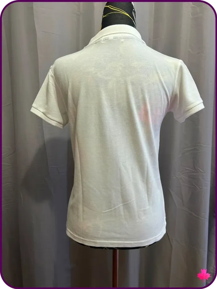 Polo Lacoste blanc classique - Taille S - Made in France - photo numéro 4
