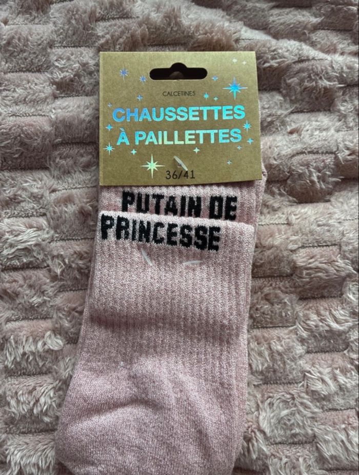 Chausssette pailletée ( putin de princesse )  36/41 - photo numéro 2