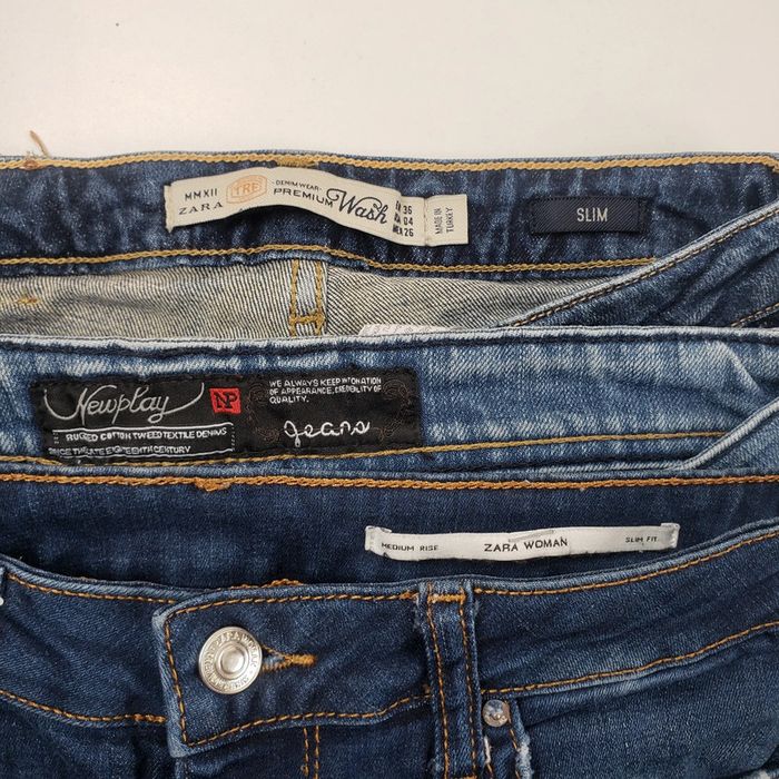 Lot 3 jean's Troués Zara taille 36 - photo numéro 2