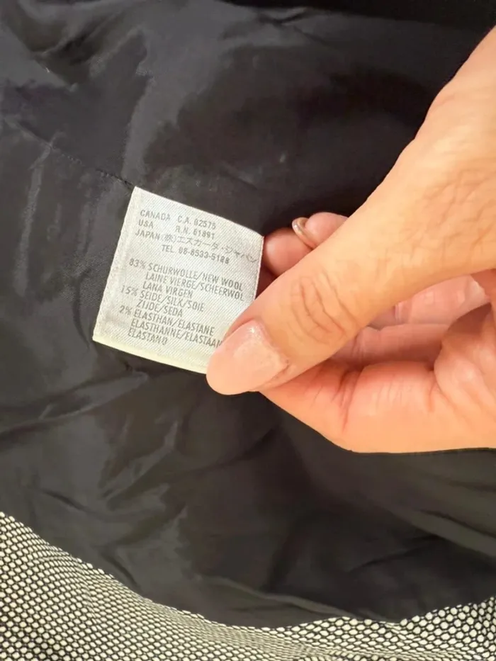 Blazer Escada femme gris taille 42 en laine et soie parfait état - photo numéro 10