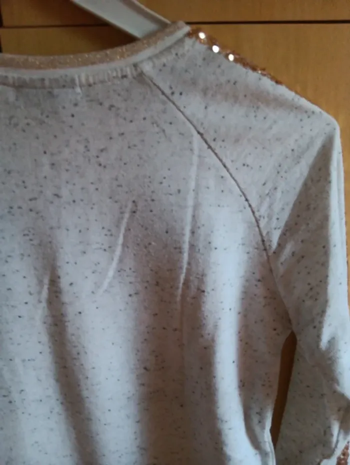Sweat fille JBC gris blanc chiné - photo numéro 6
