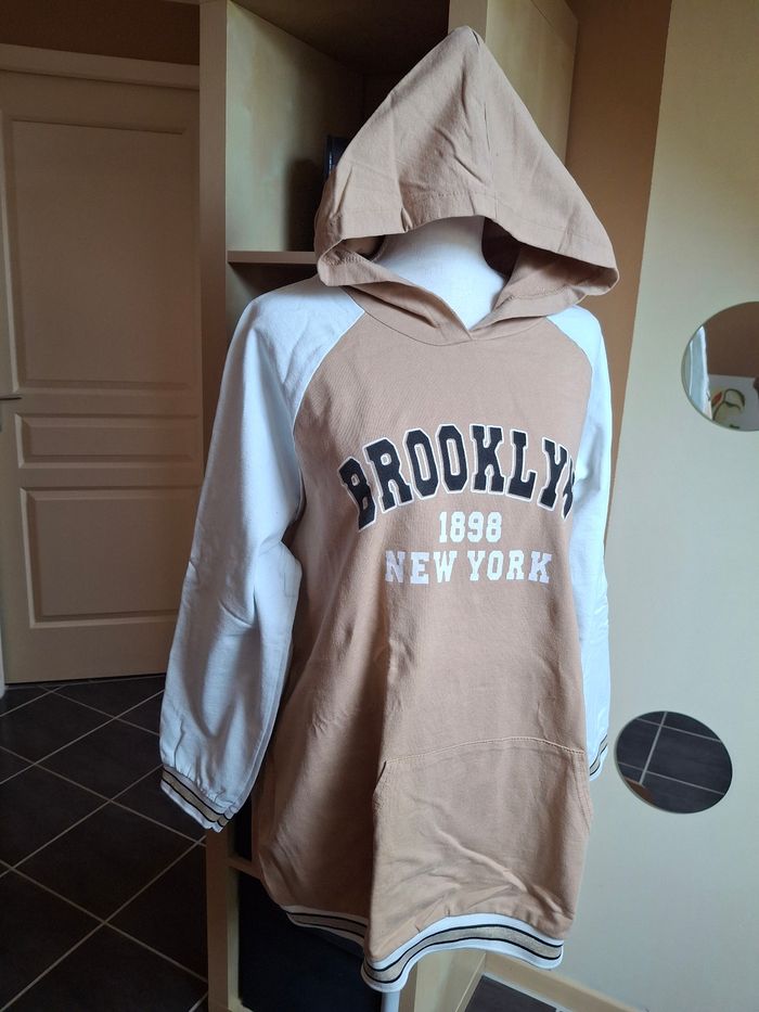 Sweat capuche camel brooklyn - photo numéro 2