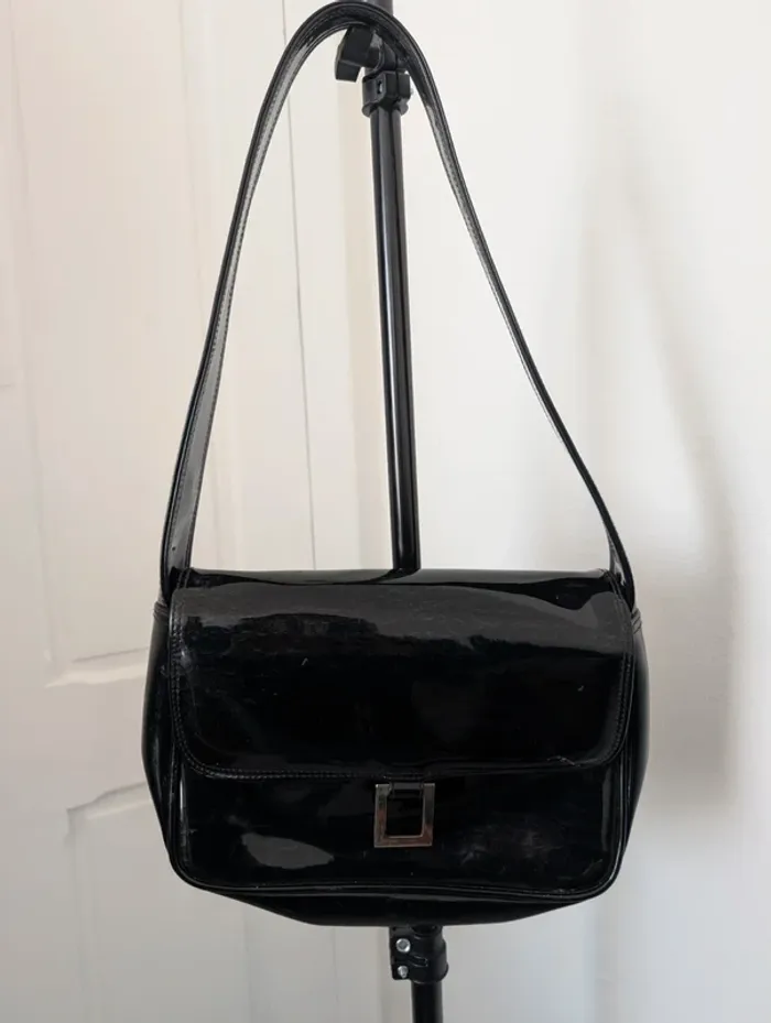 Sac à main porté épaule vinyle - photo numéro 3