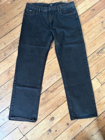 Pantalon jeans Texas noir marron W38 L 34 hugo boss