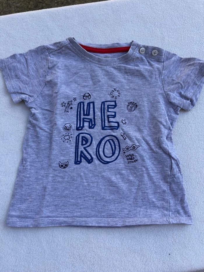 T-shirt gris 24 mois vertbaudet