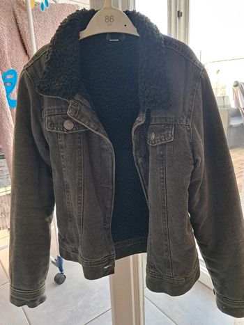 Veste en jean fourrée
