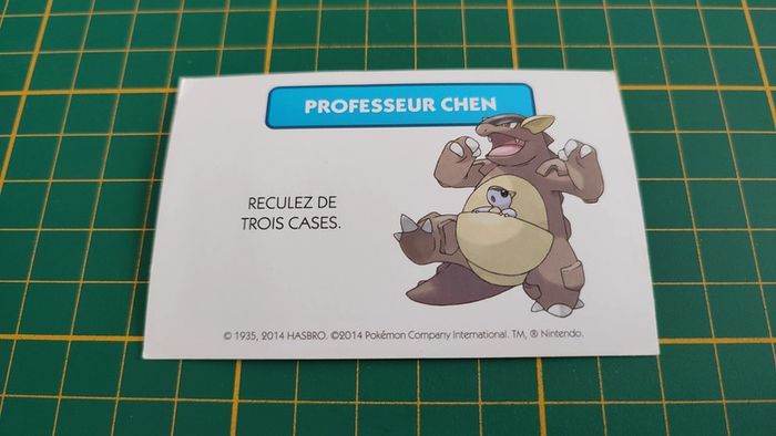 Professeur Chen Reculez de trois cases pièce jeu de société Monopoly Pokémon édition de Kanto #C43