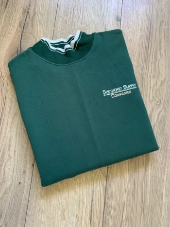 Pull vert Champion à col roulé Shetucket Supply Companies Taille M