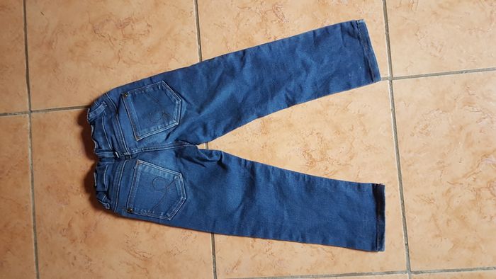 Jeans fille 5-6 ans bleu - photo numéro 4