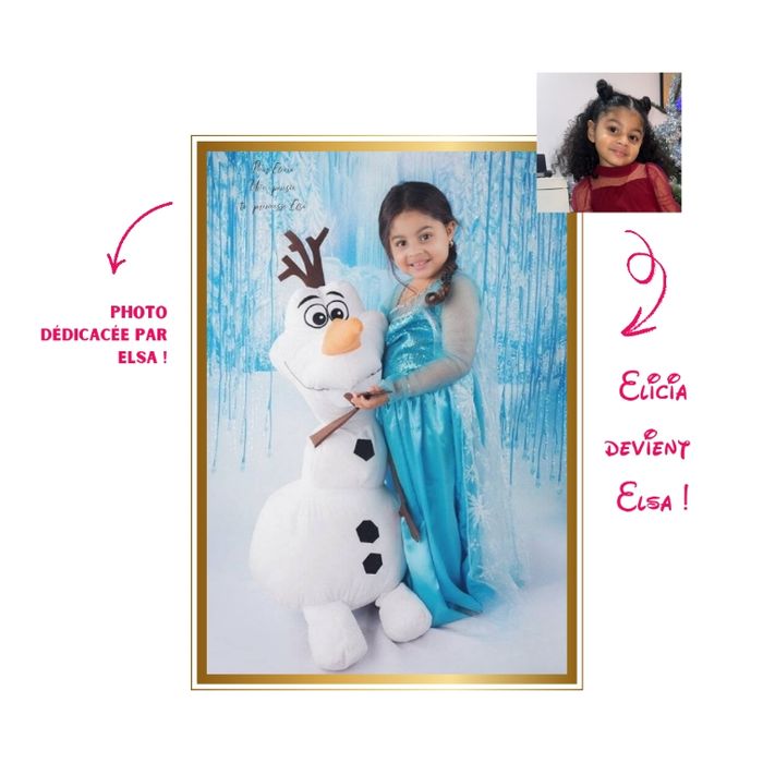 Cadre photo personnalisé : Votre enfant devient sa princesse préférée, Elsa la reine des neiges  !