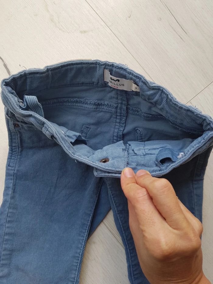 Pantalon velours bleu cyrillus 4ans - photo numéro 4