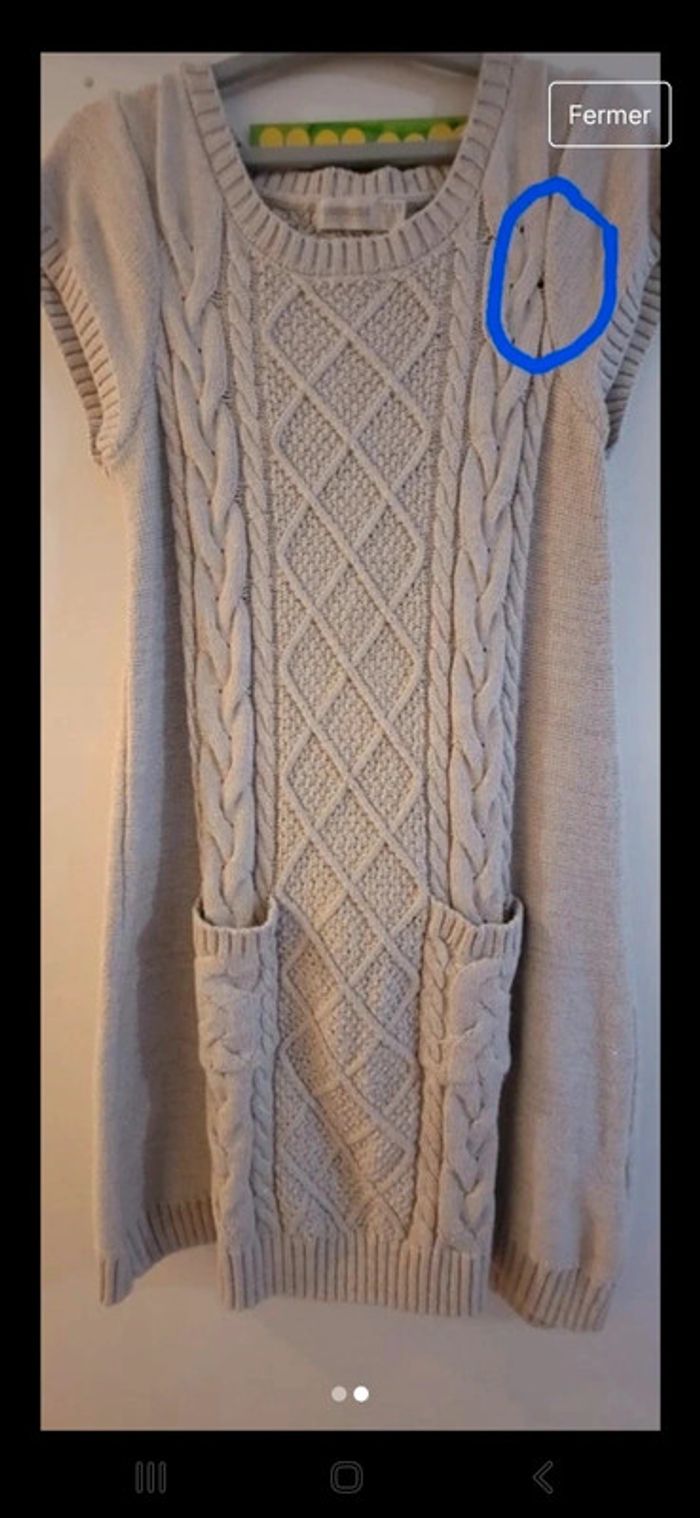 Robe en laine avec effet pailletés - photo numéro 5